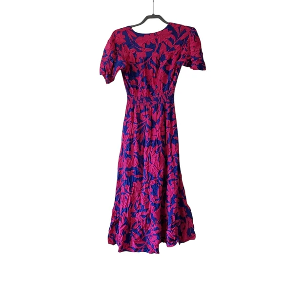 Anthropologie Abel the Label Smocked Printed Cottagecore Prairie Floral Dress S - Picture 4 of 8